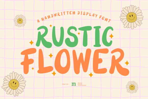 Rustic Flower: A Playful and Exquisite Display Font for Creative Workflows