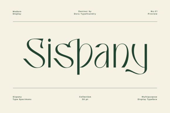 Sispany: A Sophisticated Display Font for Modern Design